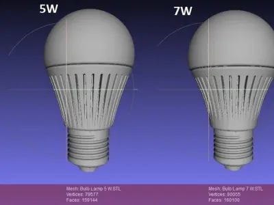 Bulb Lamp 3W 5W 7W And 9W Free 3D model