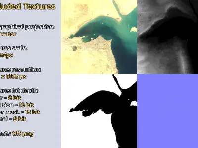 Kuwait City Kuwait City Landscape 3D Model 3D model