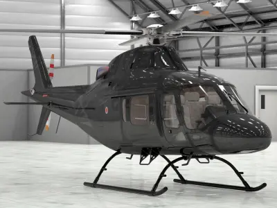  Civil Utility Helicopter Black 