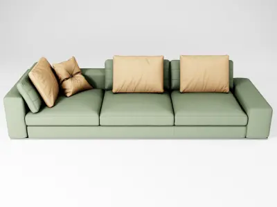 Three Seater sofa Low-poly 3D model purchase
