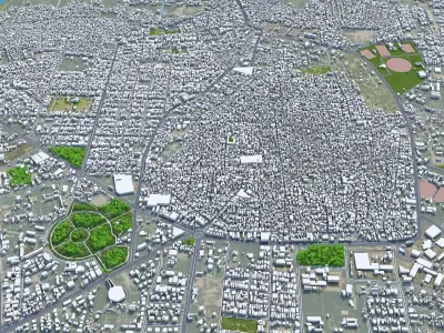 Bahawalpur Pakistan 25km AI Low-poly 3D model