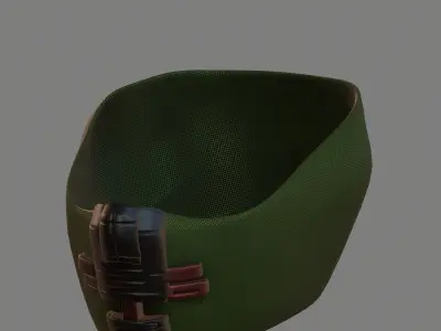 Gas mask helmet 3d model scifi Low-poly  Low-poly 3D model 206