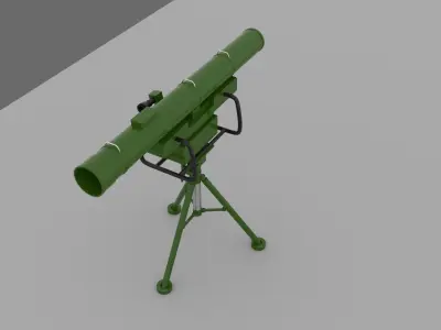 CORSAR light portable missile system 3D model