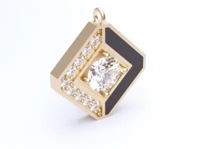 Model 99 Galanterie De Love Necklace Diamond Enamel 3D print model