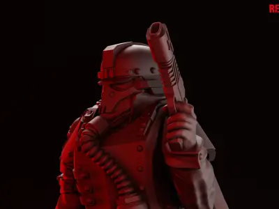 Lieutenant Death squad of Imperial force 3D print model