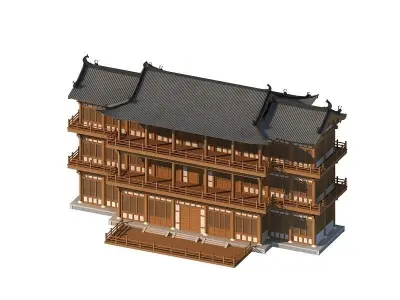 Chinese Ancient buildings 3D model purchase