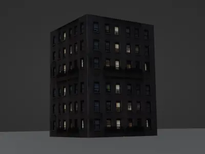 Building 11 Low-poly 3D model buy
