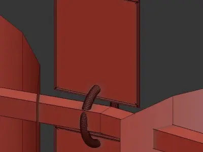 Twilight 4 gold and pendant light fixture 3D model