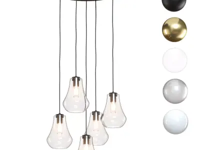 Crate and Barrel - Arren Round Teardrop Pendant 3D model