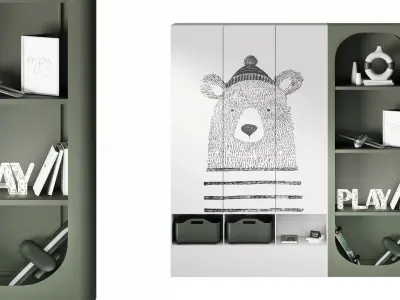 Siren from Elmalek Furniture Wardrobe for a teenager 3D model