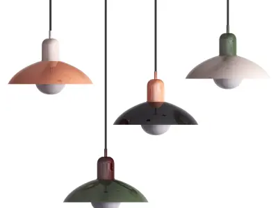 Macaron Bauhaus Pendant Light 3D model