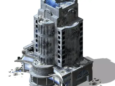 The future world - street waste 02 3D model