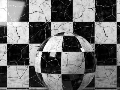 4K Black and  White Marble Texture 01  Seamless PBR Material Texture