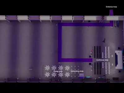 full event stage with gate  3D model