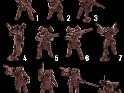 Kill Squad - Special Forces - Imperial Guard 3D print model