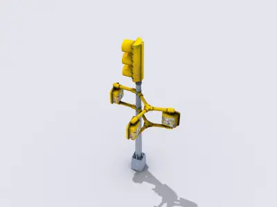 Traffic Lights Low-poly 3D model