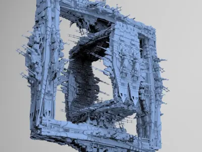 Hellraiser Cube Space station Huge 8  3D model