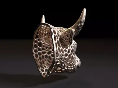 Bull head Voronoi 3D print model