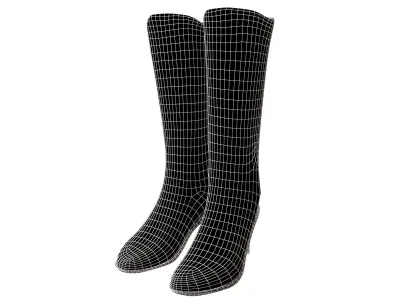 Knee Boots V1 008 Low-poly 3D model