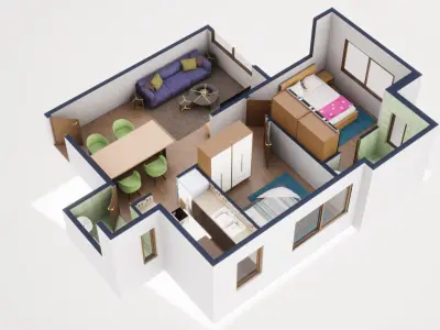3D Floor Plan Model 31 3D model