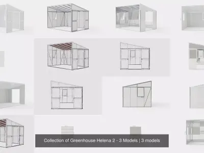 Collection of Greenhouse Helena 2 - 3 Models 3D Model Pack purchase