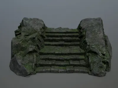 Rock Gate Low-poly 3D model