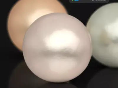 16 Pearl Materials with KeyShot Scene for Jewelry Design 3D model