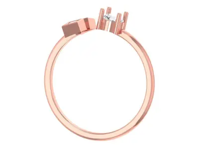 Three Stone Light Weight Band Ring 3D print model purchase
