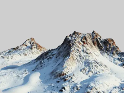 Snow mountain Pack Low-poly 3D model