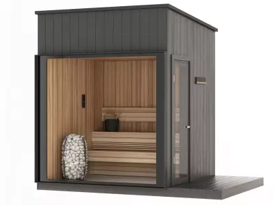 Sauna and Accessories 3D model