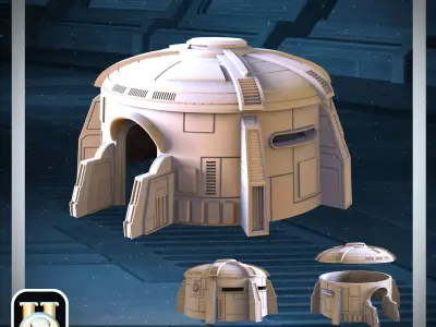SCI FI Building - PRINTABLE MODEL 3D print model