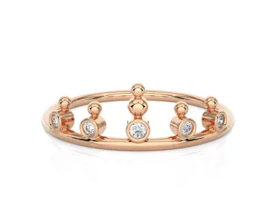 Light Minimalist Diamond Ring 3D print model