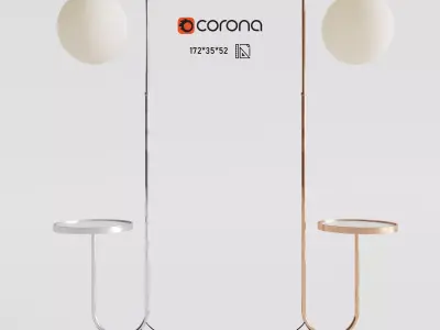 Bauhaus Chromed Floor Lamp Free 3D model