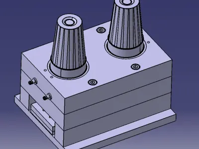 MXT3D-Plastic Glass Injection Mold Pre Design 3D model