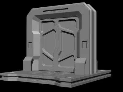 CGA Sci-Fi Door 01 3D model