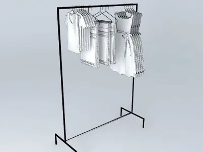 floor macaw with clothes Free 3D model