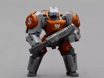 BATTLE DROID CRONOS RIGGED 3D model