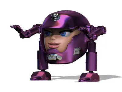 Female Robothelmets Lilalaser Sci Fi  3D print model