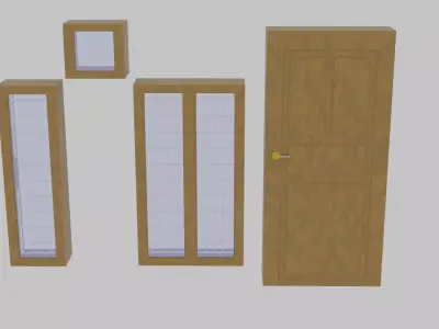 Simple Window and Door set 3D model