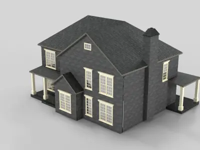 British House Design 11T1  Low-poly 3D model