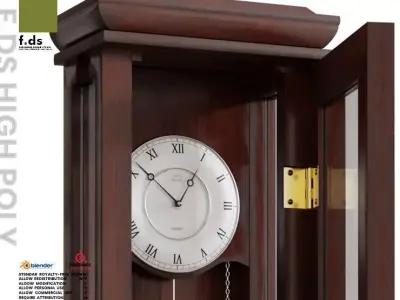 classical wall clock Free 3D model