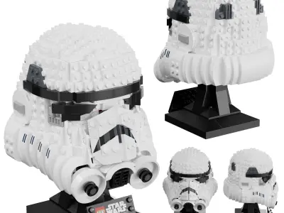 Lego Star Wars helmet 3D Model Pack