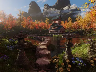 Japanese Scene 3D model