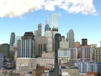 City 84 Low-poly 3D model