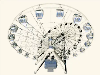 Ferris Wheel realistic 3d model vray 3D model