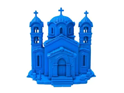 castle -  castle stl - church - church stl -  gothic church  3D print model