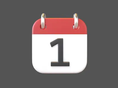 Calendar Icon Pack Vol 1 3D model