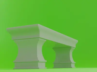 Bench for garden street benches 3D model