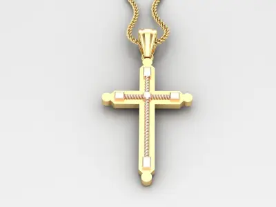 Cross Light Gold 4CP078 3DM STL 3D model