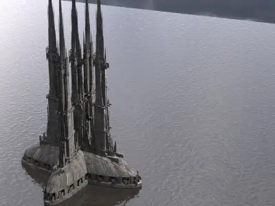 Sci fi Tower of Military Recon  3D model